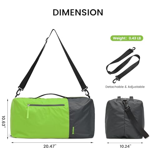 G4Free 40L Large Gym Duffle Bag with Wet Pocket for Travel Overnight Carry On Duffel Bag Women Men (Green)2