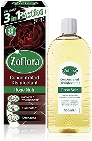 Zoflora Rhubarb & Cassis 250ml, Concentrated 3-in-1 Multipurpose Disinfectant Kills 99.9% of Bacteria & Viruses