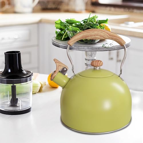 Bouilloire sifflante rétro Teksome en acier inoxydable premium - 4
