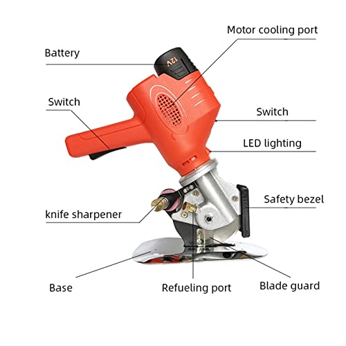 Electric Scissors Shears Cloth Cutter Electric Fabric Cutting Machine Leather Cutting Tools Cordless Sewing Shear for Clothes Power, Garden & Hand Tools(Group3) - Image 5