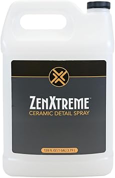 ZenXtreme Ceramic Detailing Spray | SiO2, Hydrophobic, High-Gloss Shine, UV Protection Formula | Ready to Use 1 gallon