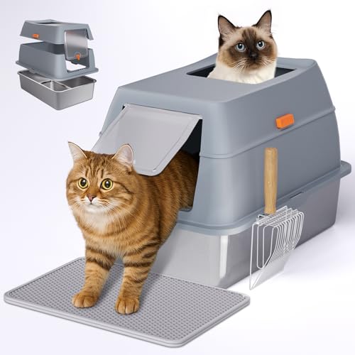 Stainless Steel Litter Box with Lid