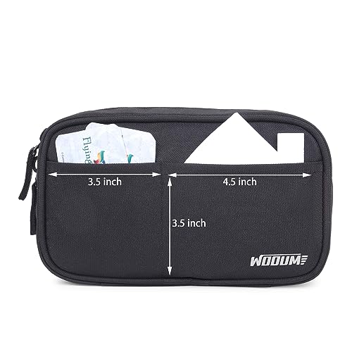 Wooum Large Capacity Pencil Pouch Case for School Office College, Big Capacity 4 Compartments Pencil Bag Holder Adults Teen Boys Girls, Travel Cosmetics Storage (Black)