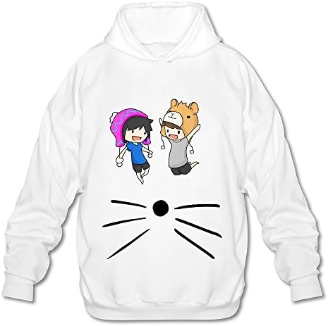 MJMY Men's Dan And Phil Cat Whiskers Hooded Sweatshirt M