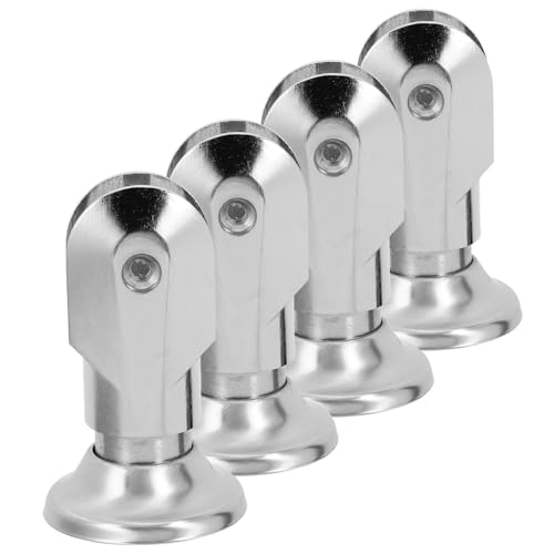 WOONEKY 4pcs Stainless Steel Partition Foot Restroom Hardware for Bathroom Partition Sturdy Support Feet