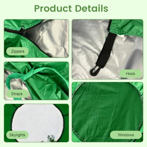 Cubierta de cama elástica de 10 pies impermeable y plegable con ventanas 2