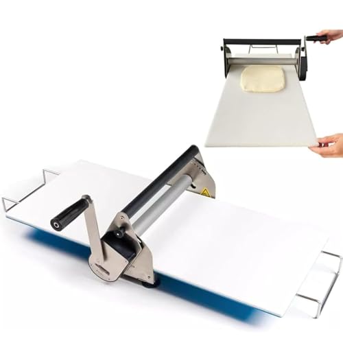 Sfogliatrice manuale regolabile per impasto, macchina commerciale per panetteria e pizza, macchina pieghevole per impasto, RS101, perfetta per il controllo dello spessore di pizza e pasticceria