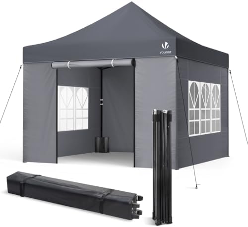 VOUNOT® Carpa Plegable Gazebo 3x3m con 4 Paredes, Cenador Imperme...