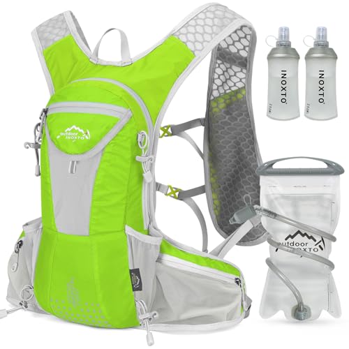 IX INOXTO Mochila de Hidratação, Mochila Leve para Água com Reservatório de 2L, Mochila para Uso Diário para Homens e Mulheres, Colete de Hidratação para Corrida Em Trilha, Caminhada, Ciclismo