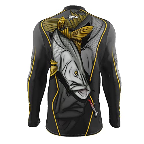 Camisa de Pesca Proteção Solar Uv Robalo 2021 - Mar Negro G1