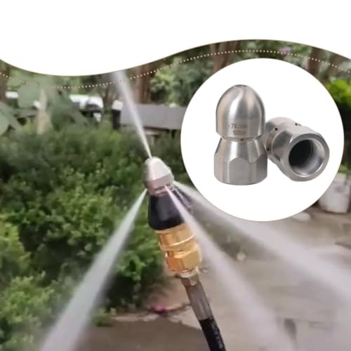 Hidrolavadora rotativa con accesorio de acero inoxidable G1/2 de alta resistencia para desagüe 7