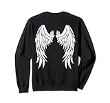 Angel Wings Print on Back Sweatshirt