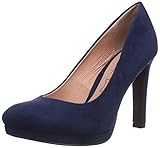 Edle Pumps in Velourslederoptik mit ca. 1 cm Plateau, einem bezogenen Highheel und einer weich gepolsterten Lederinnensohle.
