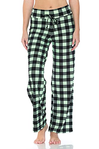 Image of Leggings Depot Women's Wide Leg Drawstring Pajama Pants for Lounge, Sleep | Soft, Breathable Poly-Span, Drawstring Waist, Comfy, Casual, Yoga, Everyday