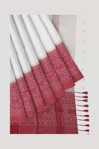 Image of eC ESHA'S COLLECTION Women's Cotton Blend Begumpuri Handloom Saree With Unstitched Running Blouse Piece