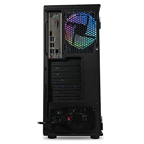 Viprtech Whiteout Gaming Pc Desktop Computer - Amd Ryzen 5 5600G (12-Core 4.4Ghz), Amd Radeon Rx Vega 7 Graphics, 16Gb Ddr4 Ram, 128Gb Nvme Ssd, 1Tb Hdd, Wifi, Rgb, 1 Year Warranty, Black #TOP6