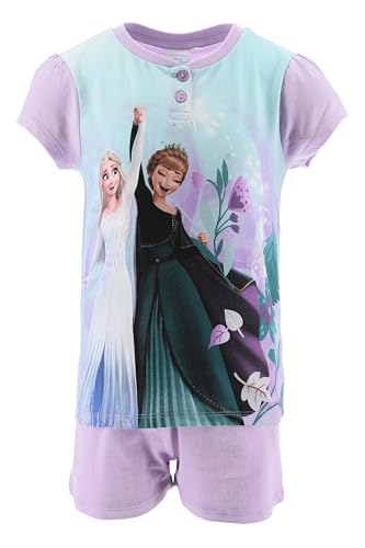 Disney La Reine des Neiges, Pyjama Court, Fille (Violet,6 Ans)