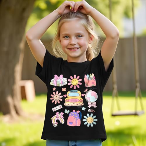 Image of 100 Days of School Shirt for Kids School Tshirt-Toddler Happy 100th Day Short Sleeve Boys Girls Gift Tees Tops