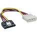 Produktbild InLine 29670D SATA Stromadapterkabel, 1x 13,34cm (5,25") Buchse an 15pol SATA Stecker, 0,3m, mit Lasche