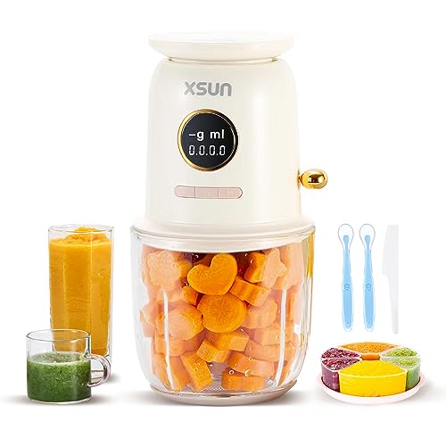 Image of Baby Food Maker,18 in 1 Baby Food Processor Set for Fruit, Vegetable, Meat, Baby Food Choppe, Baby Food Puree Blender with 4 Sharped Blades, 20Oz Glass Bowl,Baby Essentials Kit