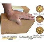 Cork CRZ Yoga Blocks, 2 Pack Natural Cork Blocks, High Density with Non Slip Surface, Eco-Friendly Yoga Accessories and Ideal for Yoga, Pilates, Stretching - Image 5