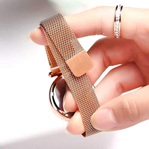 Image of Acnos Premium Black Round Diamond Dial with Generation Rosegold Magnet Belt Analogue Watch for Women Pack of - 1 (DM-ROSEGOLD18)