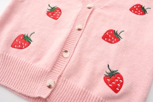 Women's Cute Strawberry Embroidered Knitted Cardigan Sweet Kawaii Button Line Y2K-Line4