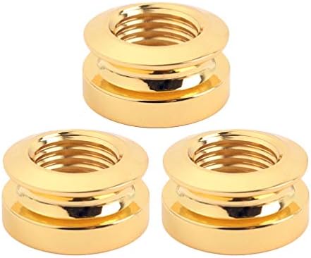 Milisten 3pcs Bass Guitar Strap Button Pickup Copper Endpin Jack for Guitar Guitar Accessory Gold GT310