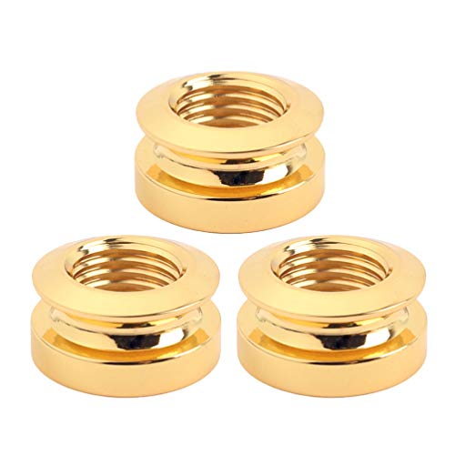 Milisten 3Pcs Bass Guitar Strap Button Pickup Copper Endpin Jack For Guitar Guitar Accessory Gold Gt310 #TOP4