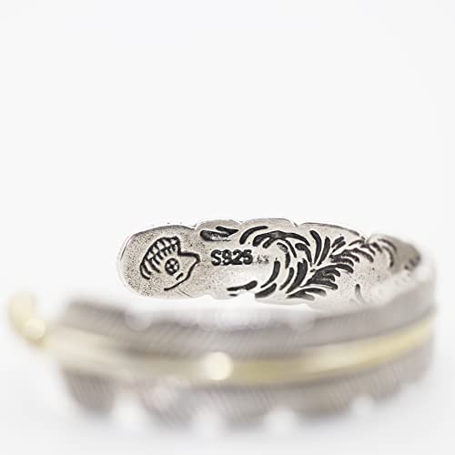 Innocence S999 Antique Silver Plated Wide Feather Cuff Bracelet For Men Women Adjustable Retro Twisted Feathers Bracelets Gift Jewelry4