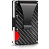 UNIKTREND Carbon Fiber Wallet for Men or Women, RFID Blocking Minimalist Credit Card Holder – Smart Clip Aluminum Metal…