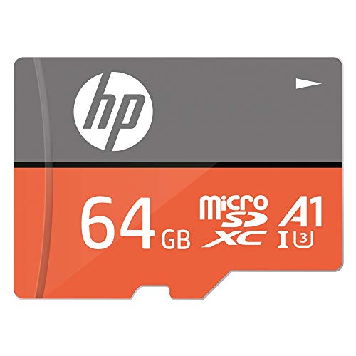 HP MicroSD Card U3, A1 64 GB High Speed (Write Speed 85MB/s & Read Speed 100 MB/s Records 4K UHD and Fill HD Video)