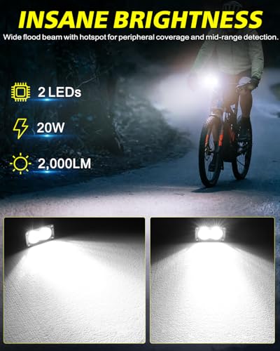 Image of Headlight Kit for Surron Segway X260 3 inch Driving Flood CREE LED Pod | High Intensity CREE LED Pods, Driving Flood Beam 3000K 20W Waterproof E-Bike Head Light for Sur-Ron