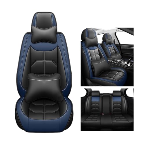Housse de siège de voiture universelle 5 places noir et bleu pour Nissan X-Trail Sentra