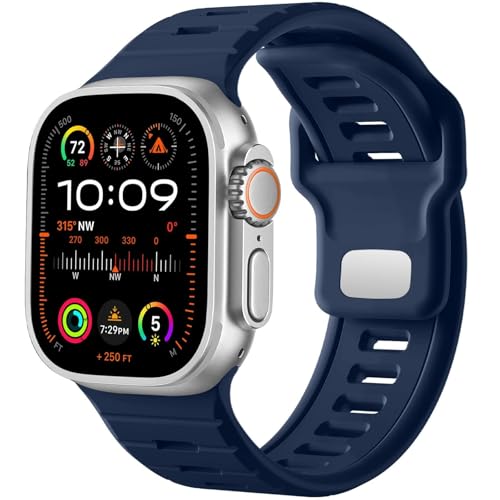Bracelet de rechange en silicone agate pour iWatch 49/45/44/42mm compatible Apple Watch Ultra 2