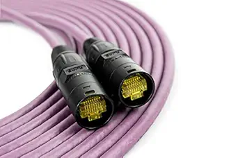 SoundTools SuperCAT Professional Grade Shielded CAT5e etherCON Cable, Flexible Polyurethane Jacket, Neutrik Connectors (50 feet, Purple)