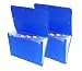 Expandable Accordion File Folder, Letter Size Portable Document Holder with 7 Pockets, Secure Flap and Rubber Band Closure (2 Pack, Blue)