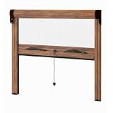 Zanzariera a rullo in kit (cm 80x180 H – Noce chiaro) Finto Legno. Con sistema a molla decelerata. Disponibile in 11 colori - Misure da 70 a 140 x H 160/180