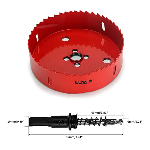 90 mm Bi-Metal Hole Saw with Arbor and Pilot Bit, HSS & Heavy Duty Steel Design, Hole Cutter for Wood Metal & More - Image 4