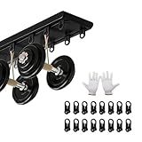 Double rail de rideau : nos rails de rideaux bidirectionnels peuvent supporter à la fois des rideaux occultants et des rideaux d'intimité simultanément. Cette tringle à rideaux au plafond offre un design moderne et une solution de superposition pratique pour une utilisation de jour comme de nuit, améliorant votre décoration d'intérieur tout en offrant de la fonctionnalité. Parfait pour créer un espace de vie confortable et polyvalent.