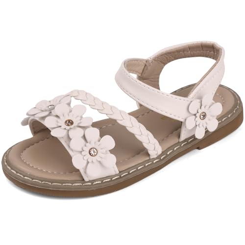 IASKDIN Sandalen Mädchen Blumen Sandals Sommer Strandsandalen