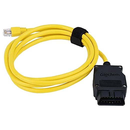 Giochem Enet OBD2 RJ45 Cable,Ethernet 6.6ft/2M Cable RJ45 ethernet Connector Tools to OBDII Interface Cable Car Diagnostic Coding F-Series for BMW Coding Diagnostics