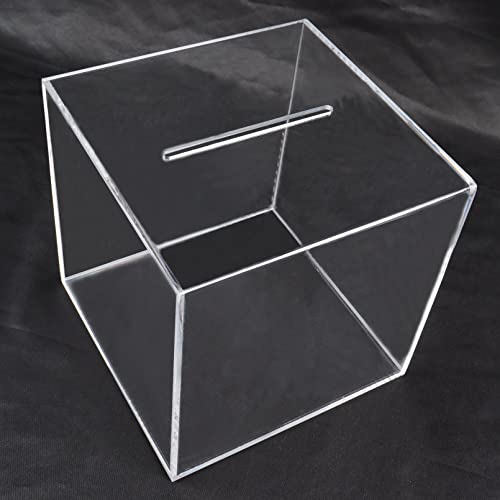 15 × 15cm Acrylic Piggy Bank Break to Open Square Money Box for Adults Acrylic Money Saving Box 6"× 6"× 6", Transparent - 4