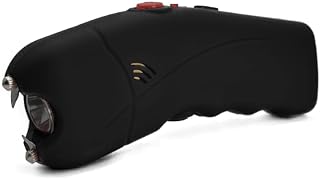 FURY Cyclone Stun Gun with Flashlight, Personal Alarm, Comfort Grip, Rechargeable, Wall Charging, Synthetic Leather Case, Easy Belt Attachment – Self-Defense for Daily Carry