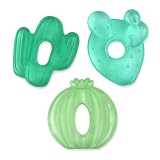 Itzy Ritzy Water-Filled Teethers for Teething Relief, Set of 3 Green Cactus