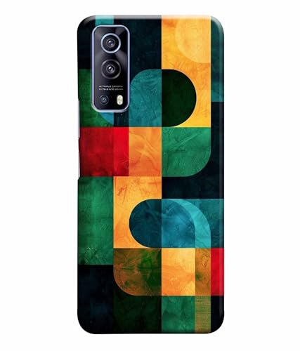 Image of Pattern Colorful Printed Hard Back Case Cover & Compatible for Vivo iQOOZ3 5G / Vivo Z3 5G (Multicolor) - D1812