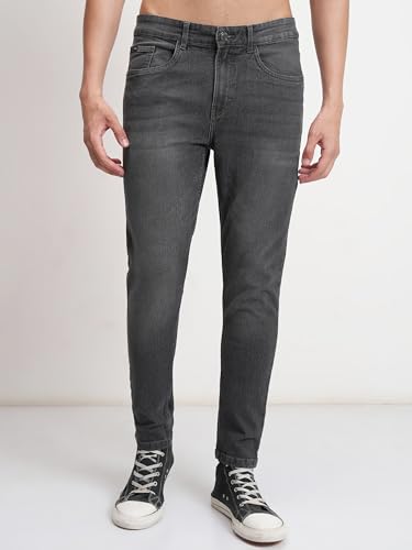 Image of Highlander Mens Tapered Fit Denim Jeans for Man|Regular Length|Mid-Rise|Stretchable Fabric for Comfort fit| Jeans for Man | Men Jeans