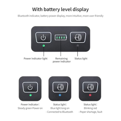 SEAFRONT Belegdrucker Schneller Druck 90 mm/s USB Bluetooth 57 mm Papierbreite Zeilendrucker für POS Büro Küche