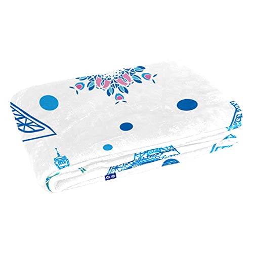 Couverture douce Tour Eiffel 150x100 cm chaude pour lit et canapé