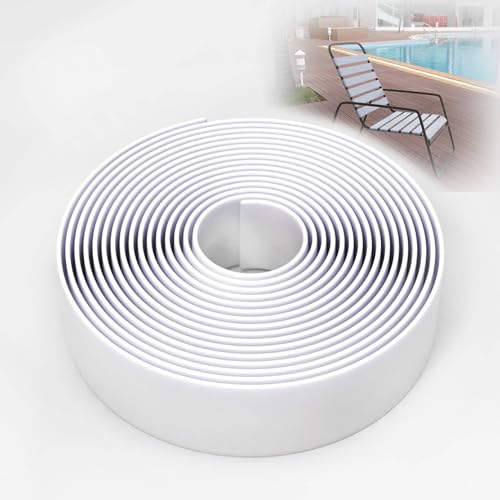 2 Inch Wide, 20ft Long Vinyl Strap - Replacement Straps for Patio Chairs - Vinyl Strapping for Patio Furniture Repair - Durable Seat Repair Kit for Lawn Chairs, Outdoor Furniture (White)